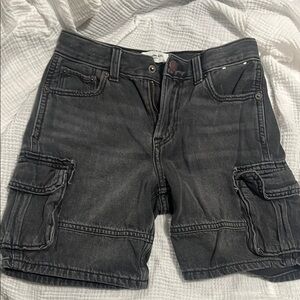 Abercrombie Kids Black Cargo Shorts